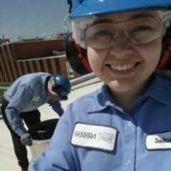 student on a job site with their mentor